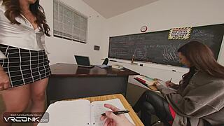 Skinny Violet's Uniform Ripped! Incredibles Cosplay Parody Fucks Monster Cock on Desk!