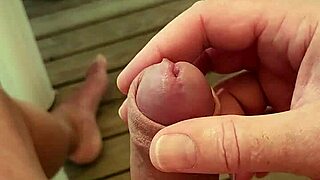 Can You Believe I'm Flashing My Huge Cock On This Camping Terrace?!