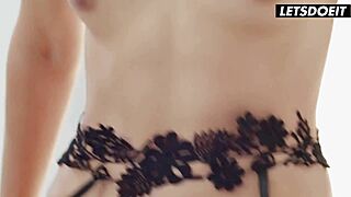 blonde elena vedem rides huge cock close up cumshot