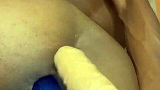 damn this colombian babe's big ass shakes wild in double toy penetration