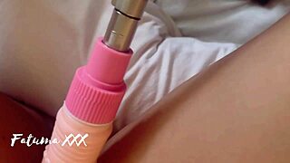 Juicy Wet Pussy Lips and Clit Teased Relentlessly by Homemade Machine