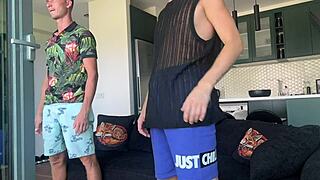 Whore Serves Three Big-Dicked Guys in Pussy and Ass Gangbang