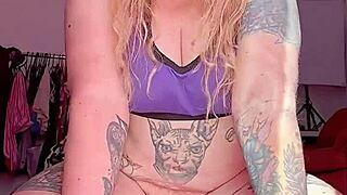 Hey, watch me ride this huge dildo gaping my hairy pussy wide open