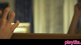 Blonde teen with cute small tits takes brutal doggystyle pounding and titty fuck