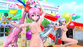 hatsune miku colorful love project diva nude mod full body goddess big tits ass