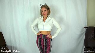 anabelle pync teases in kitty panties close up softcore style