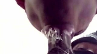 Super Sloppy Deepthroat! Gay Couple's Wet Cum in Mouth Close-Up Explosion!