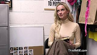 Office cougar housewife sneaks stolen dildos for secret masturbation session at work