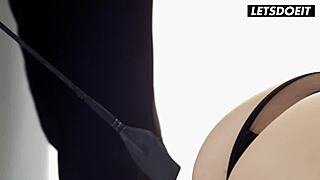 blonde elena vedem rides huge cock close up cumshot