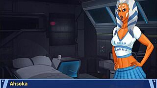 intense groping swells orange trainer's heaving tits