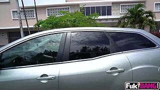 blonde teen haley reed sucks cock outdoor public facial