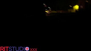 Peeping on busty british neighbour fingering her huge natural tits