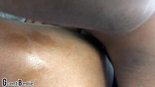 Hot stepsister sneaks in for secret close-up creamy pussy pounding from neighbor