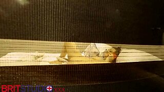 Peeping on busty british neighbour fingering her huge natural tits