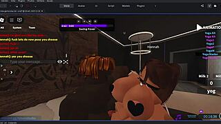 he fucks this gringa hard in roblox till creampie