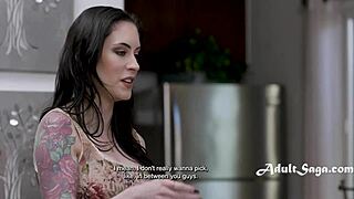 Virgin guys' first threesome turns anal with anna de ville gaping ass to mouth