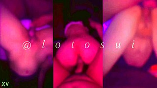 skinny amateur's wet pussy devours huge cock missionary style