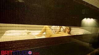 Peeping on busty british neighbour fingering her huge natural tits