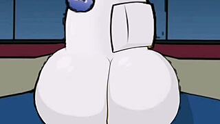 Among Us impostor rips clothes off two busty crewmates for deep creampie pounding