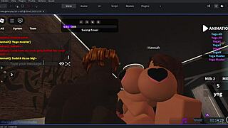 he fucks this gringa hard in roblox till creampie