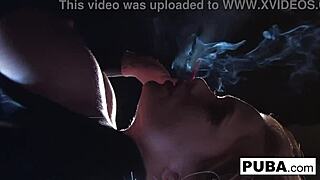 shyla stylez smokes hot in sexy big tits fetish solo