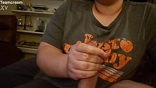 giving my black bbw neighbor a wet quickie handjob she loves it