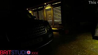 Peeping on busty british neighbour fingering her huge natural tits