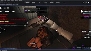 he fucks this gringa hard in roblox till creampie