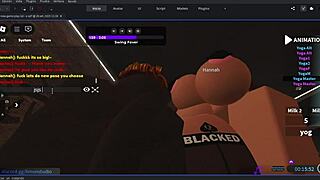 he fucks this gringa hard in roblox till creampie