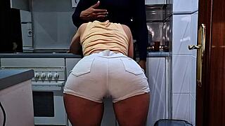 Stepdad Caught Me In Kitchen We Fuck Wild While Mom Works Hard!