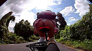 i flash my panties on bike ride old man wants outdoor cumshot