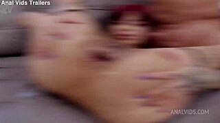 Brunette Sandra Soul Takes 9on1 Double Anal Gangbang with Balls Deep DAP Rough Sex Gapes Cum Swallow