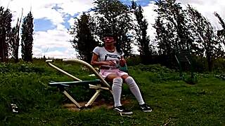 i flash my panties on bike ride old man wants outdoor cumshot