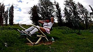 i flash my panties on bike ride old man wants outdoor cumshot