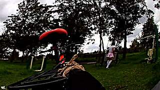 i flash my panties on bike ride old man wants outdoor cumshot