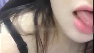 chinese teen drops low for sloppy blowjob on massive asian cock in hinaporn clip