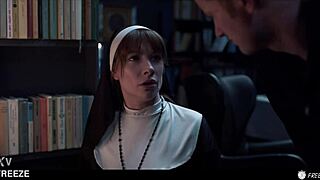 Russian Redhead Nun Fucked Hard In Freeze Time Blasphemy With Sata Jones