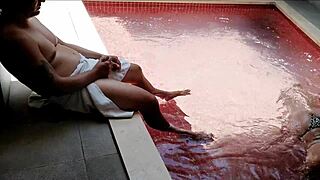 I'm Pounding My Hot Blonde Cousin Doggystyle by the Pool Bareback