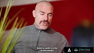 whoa check out this nuru threesome where the milf boss rides her intern's face and pussy steamy!