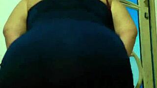 Sigilosabbw shakes her fat ebony ass backstage, flashing huge tits for the camera pt3