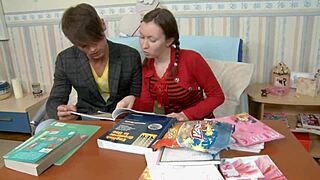 Young Russian teen whore's tight ass gapes wide on huge cock before facial cumshot