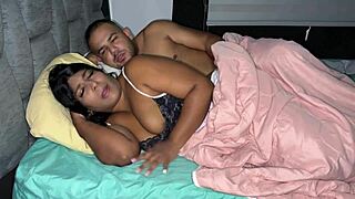 stepdad sneaks into my bed at night for rough pussy filling cum