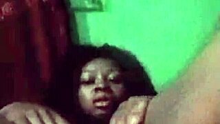 Horny Petite Teen Rips Clothes Destroys Tight Dripping Pussy in Dark