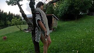 imagine walking outdoors undressing your wet pussy getting too excited