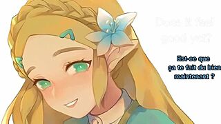 princess zelda's translated joi commands your strokes for hot cum explosion