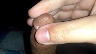 Hey, wanna see this latino's hot cumshot from massage play?