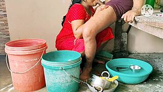 Desi Mature Mommy Fucks Horny Neighbor Boy with Big Cock Cum in Mouth