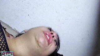 Chubby Brazilian brunette slut spreads big ass for black cock assfucking and ATM