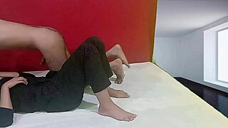 damn desi teacher shakes pierced nipples huge ass on bed!