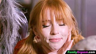 stepdad and stepdaughter cheat stepmom past halloween. deepthroat pussy licking orgasm costumes